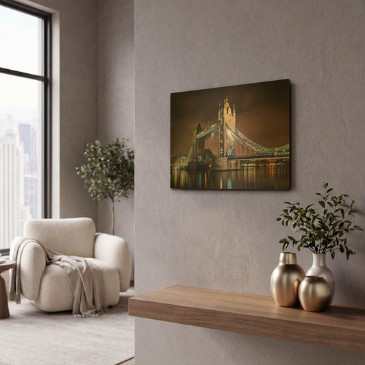 'Two Towers' By Giuseppe Torre Gold Metal Wall Art