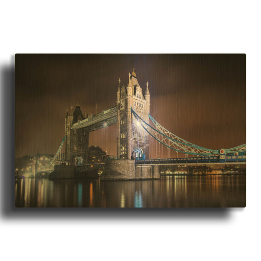 'Two Towers' By Giuseppe Torre Gold Metal Wall Art
