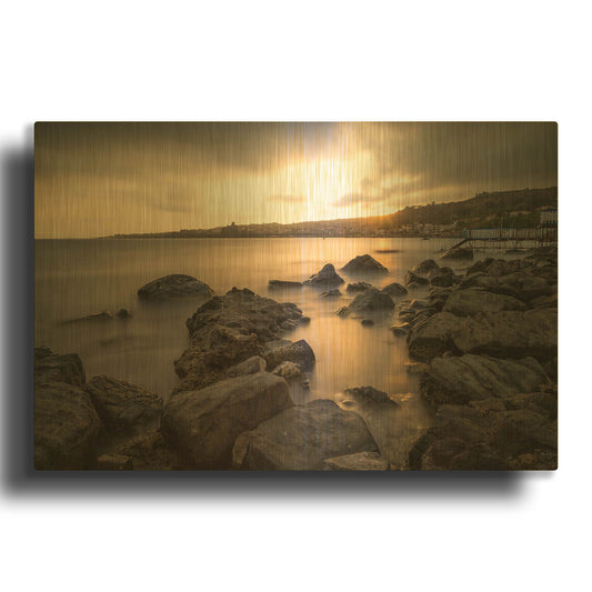 'Golden Sunset' By Giuseppe Torre Gold Metal Wall Art