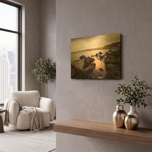 'The Golden Light' By Giuseppe Torre Gold Metal Wall Art