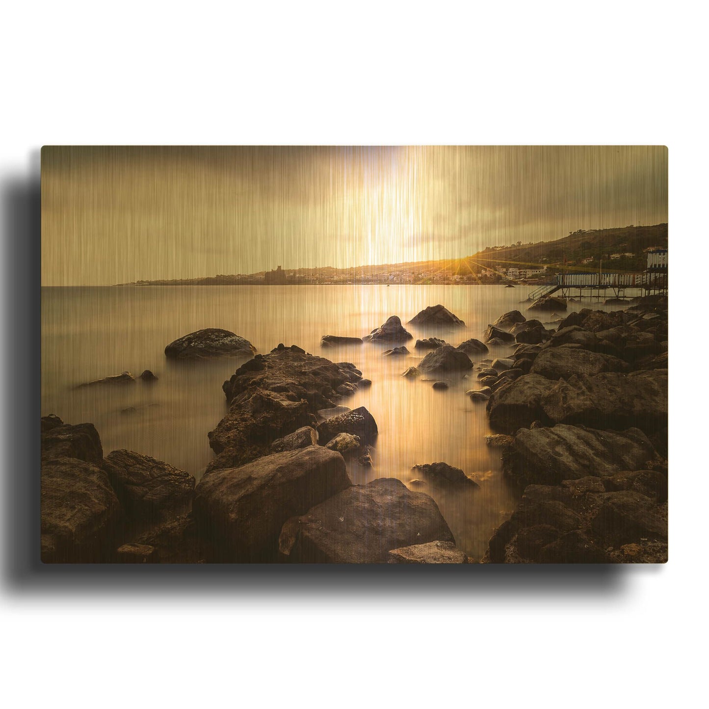 'The Golden Light' By Giuseppe Torre Gold Metal Wall Art