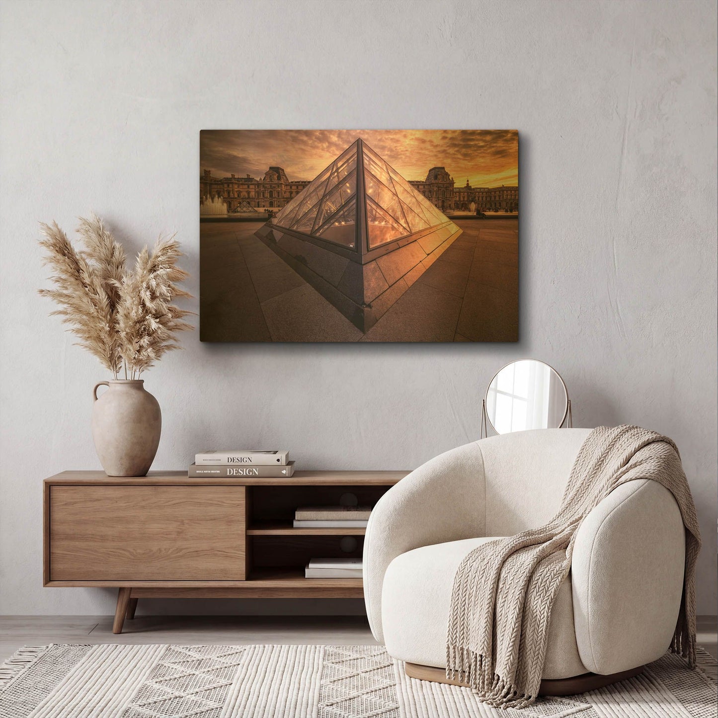 'Louvre II' By Giuseppe Torre Gold Metal Wall Art