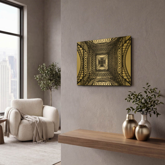 'Eiffel II' By Giuseppe Torre Gold Metal Wall Art
