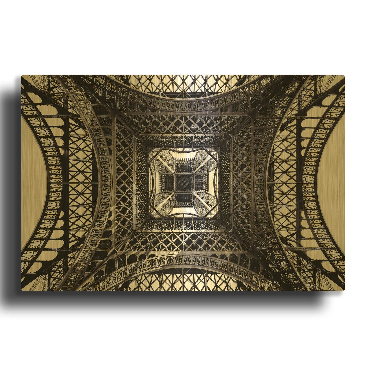 'Eiffel II' By Giuseppe Torre Gold Metal Wall Art