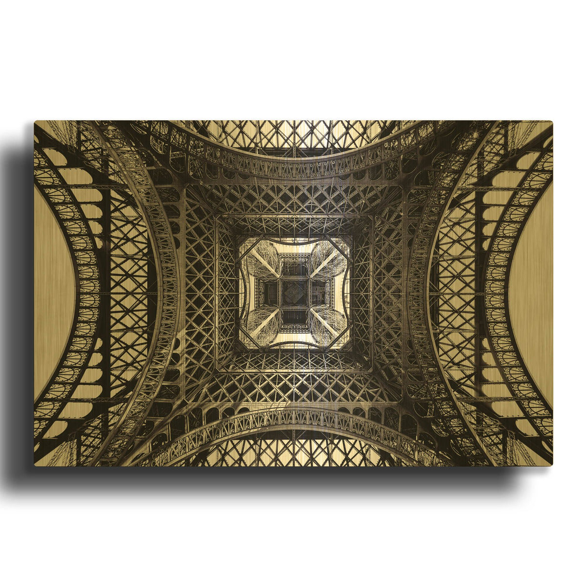 'Eiffel II' By Giuseppe Torre Gold Metal Wall Art