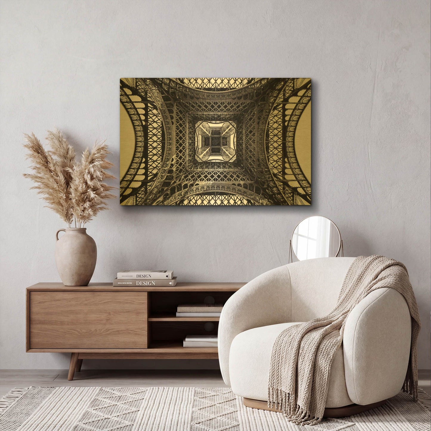 'Eiffel II' By Giuseppe Torre Gold Metal Wall Art