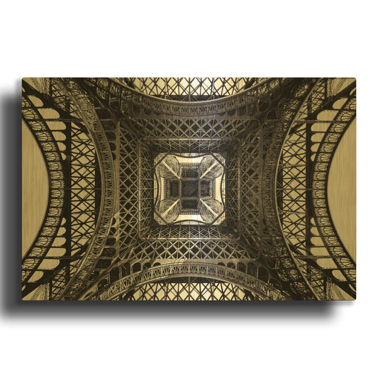 'Eiffel II' By Giuseppe Torre Gold Metal Wall Art