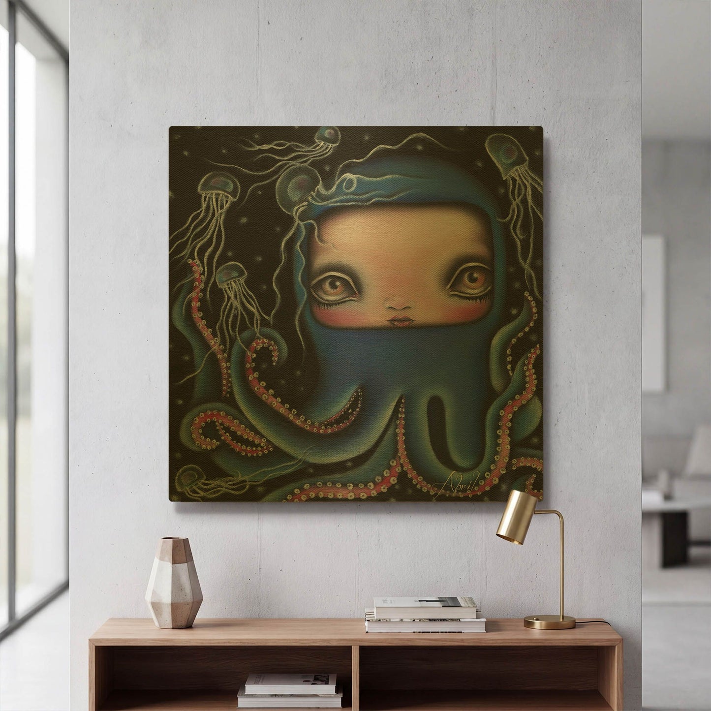 'Jolenta' By Abril Andrade Gold Metal Wall Art