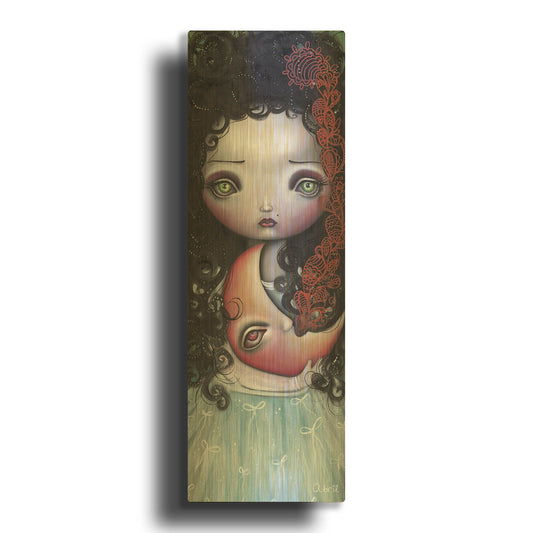 'Moon Keeper' By Abril Andrade Gold Metal Wall Art