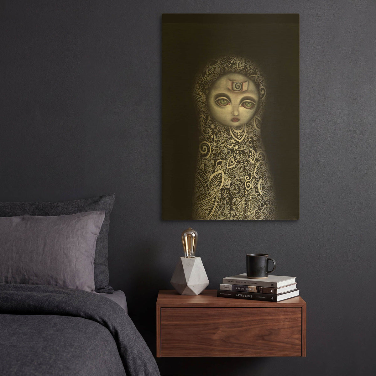 'Secretos' By Abril Andrade Gold Metal Wall Art