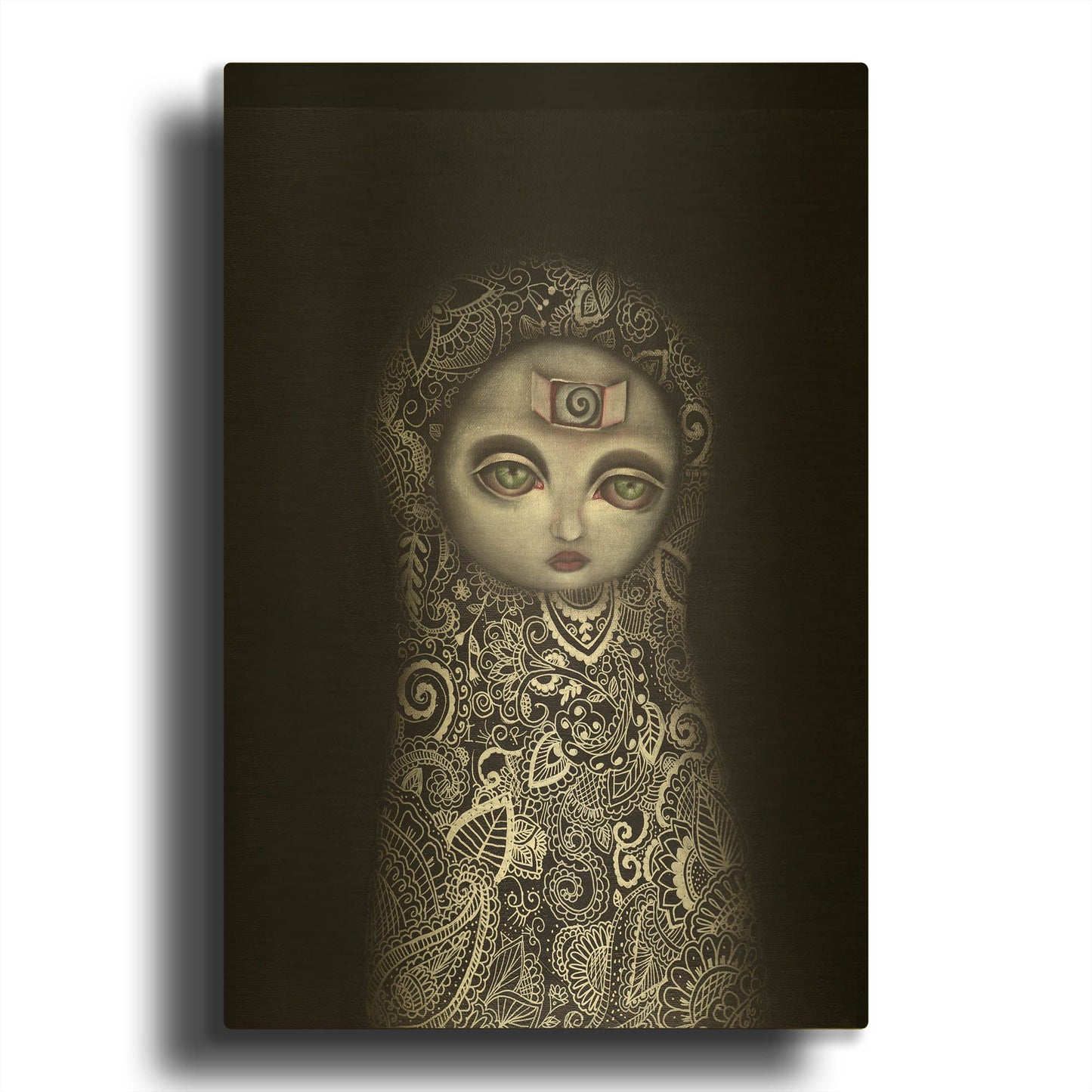 'Secretos' By Abril Andrade Gold Metal Wall Art