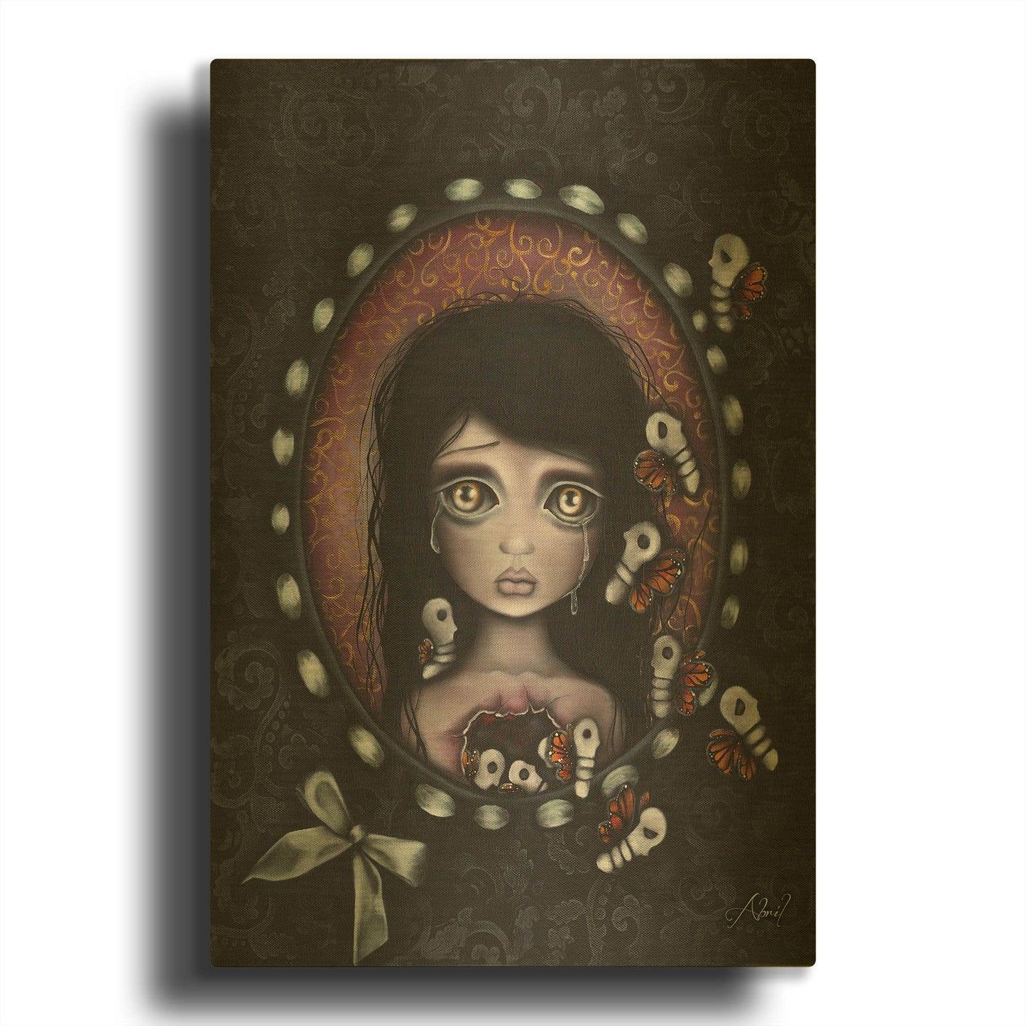 'Within Me' By Abril Andrade Gold Metal Wall Art