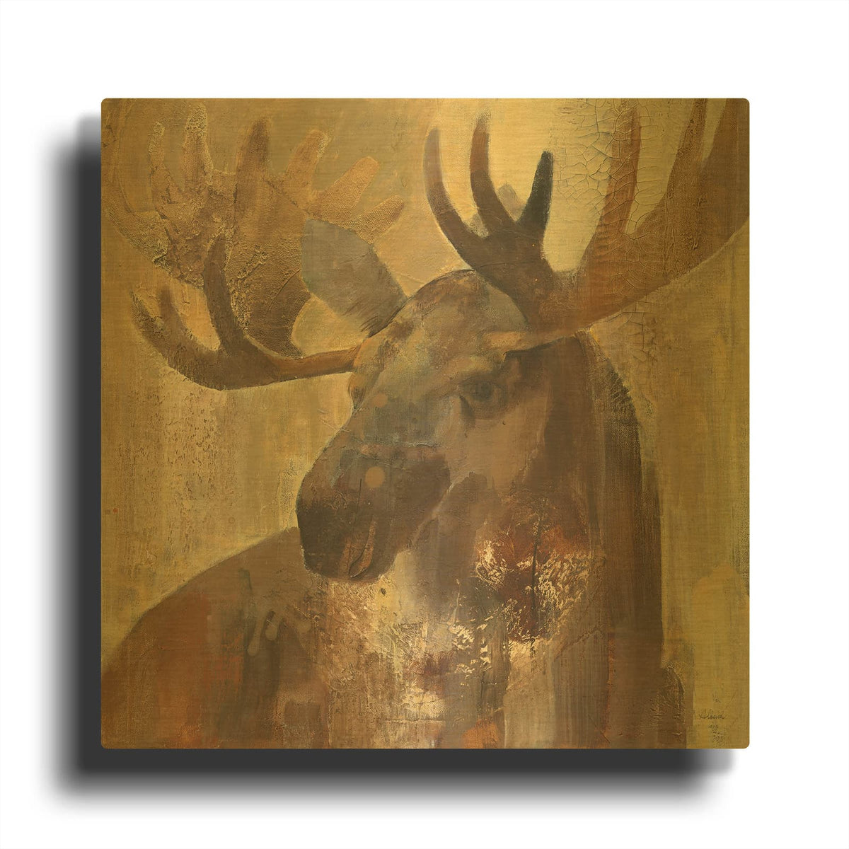 'Into the Wild II' By Albena Hristova Gold Metal Wall Art
