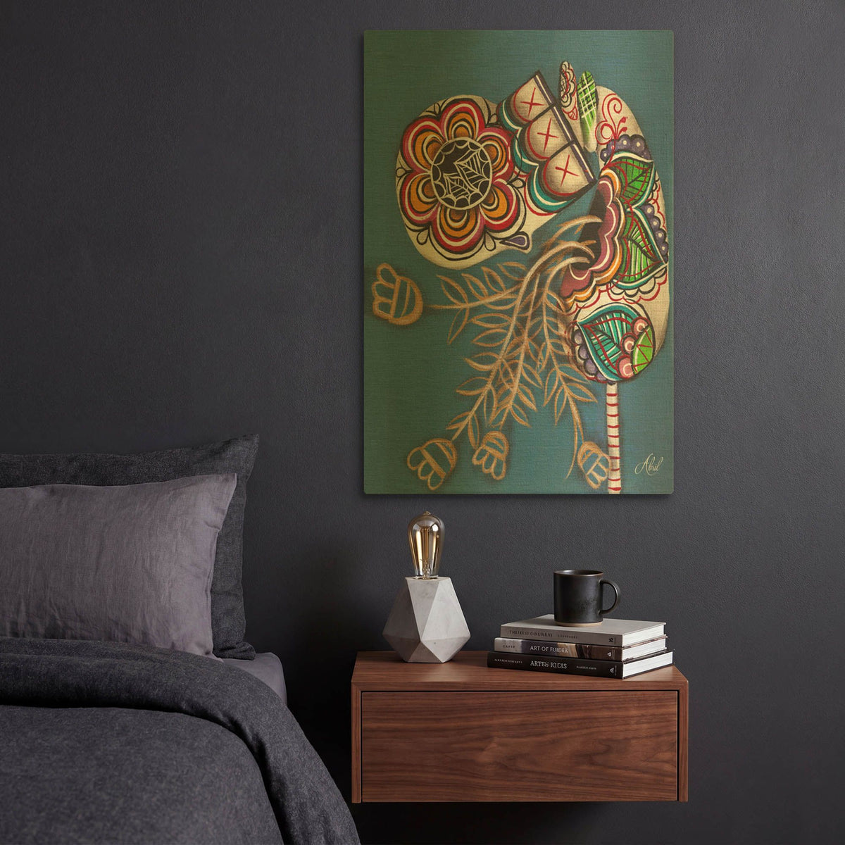 'Interior Garden' By Abril Andrade Gold Metal Wall Art