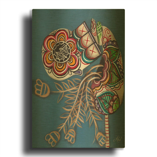 'Interior Garden' By Abril Andrade Gold Metal Wall Art