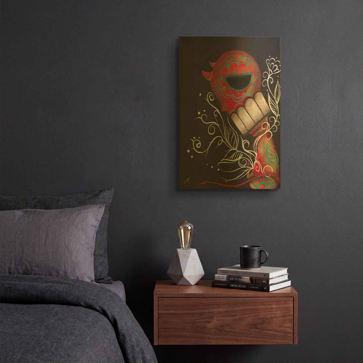 'Perdition' By Abril Andrade Gold Metal Wall Art