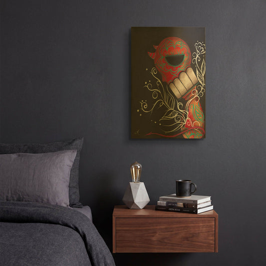 'Perdition' By Abril Andrade Gold Metal Wall Art
