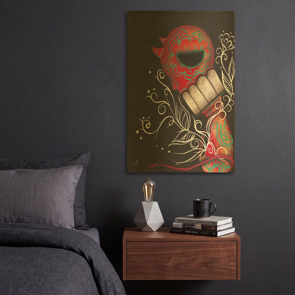 'Perdition' By Abril Andrade Gold Metal Wall Art