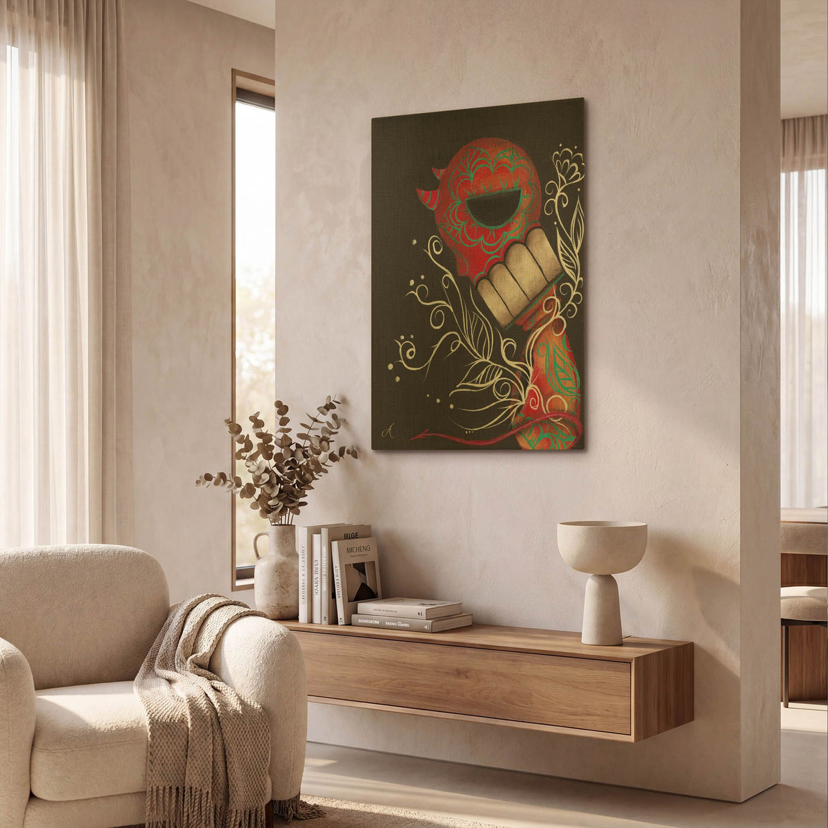 'Perdition' By Abril Andrade Gold Metal Wall Art