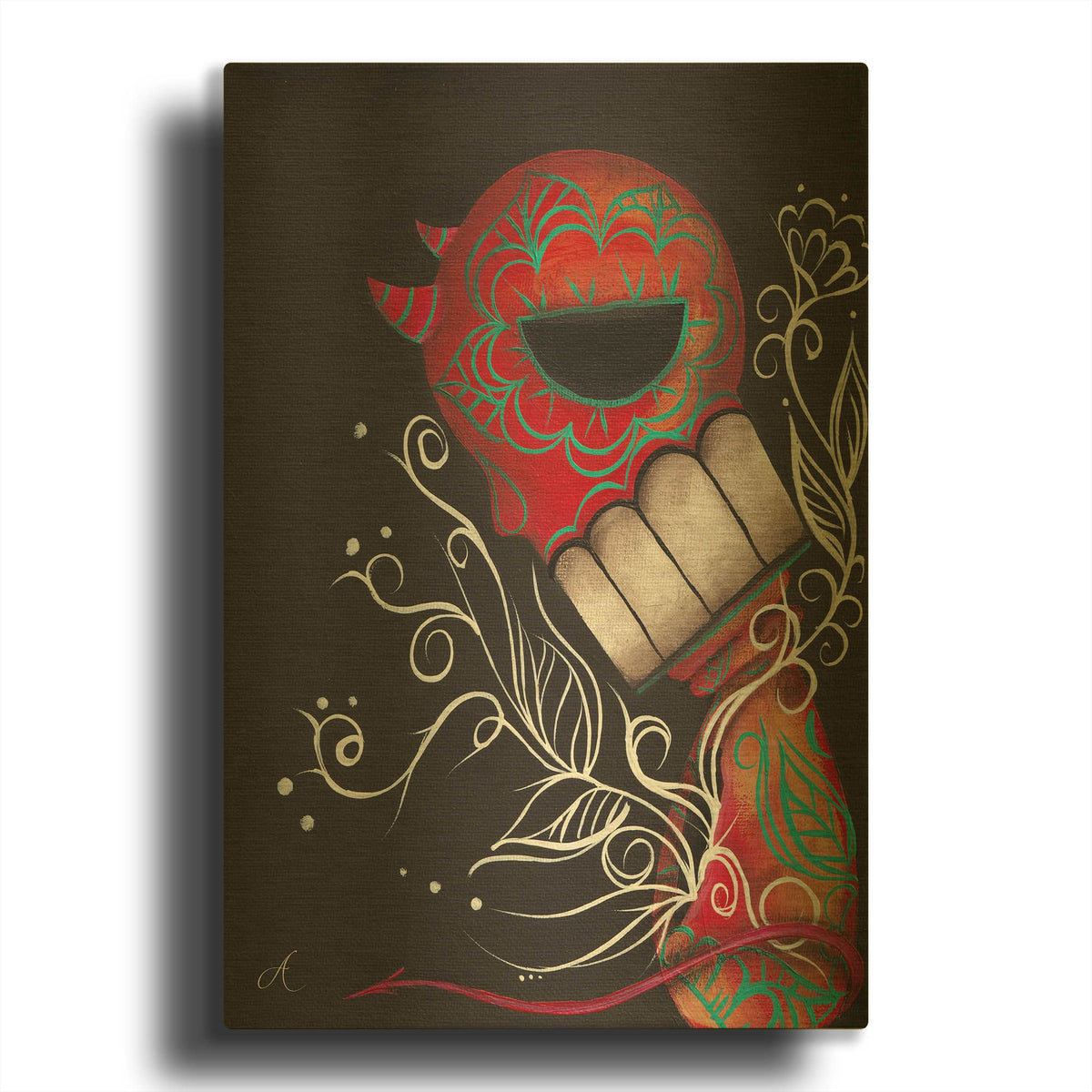'Perdition' By Abril Andrade Gold Metal Wall Art