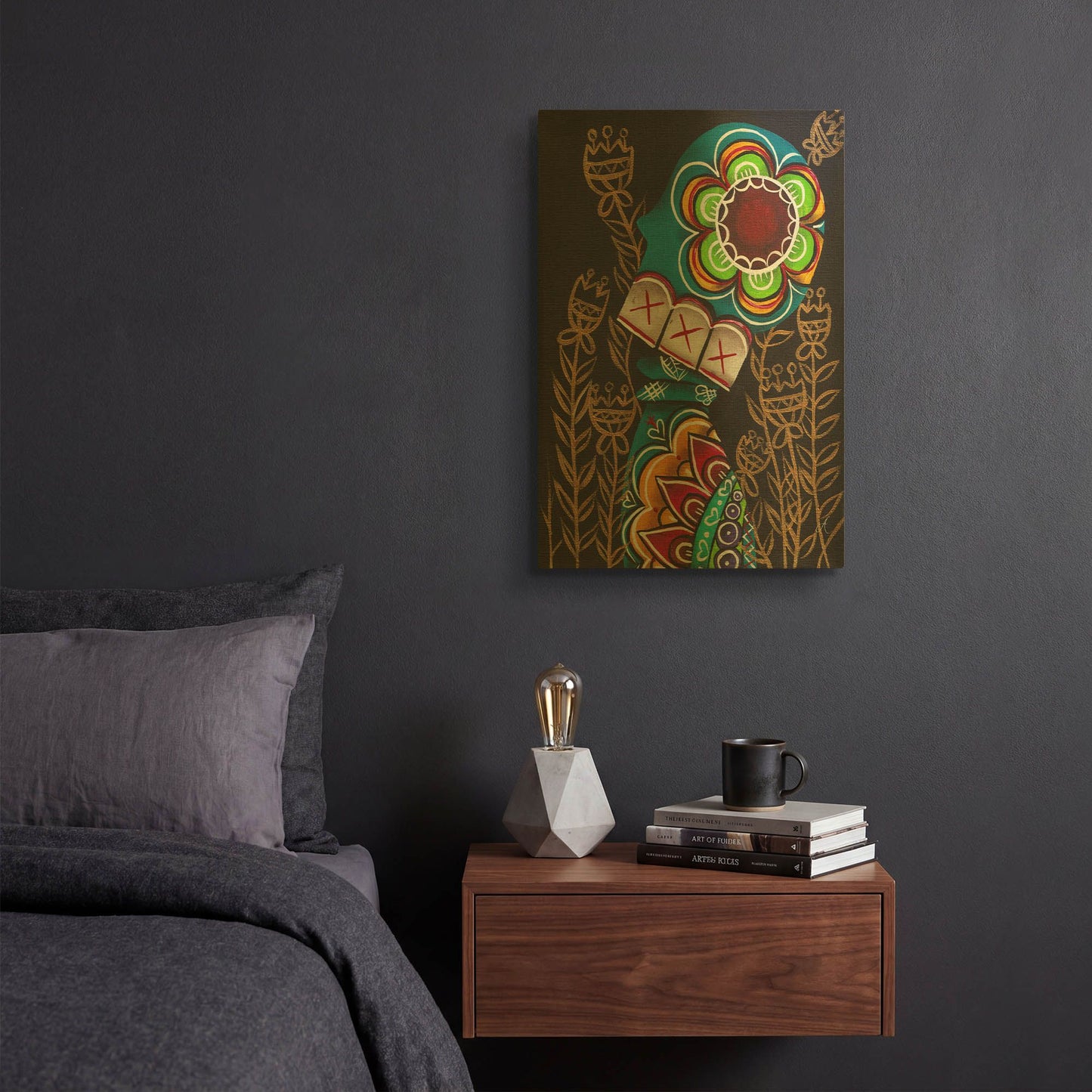 'Relieved' By Abril Andrade Gold Metal Wall Art