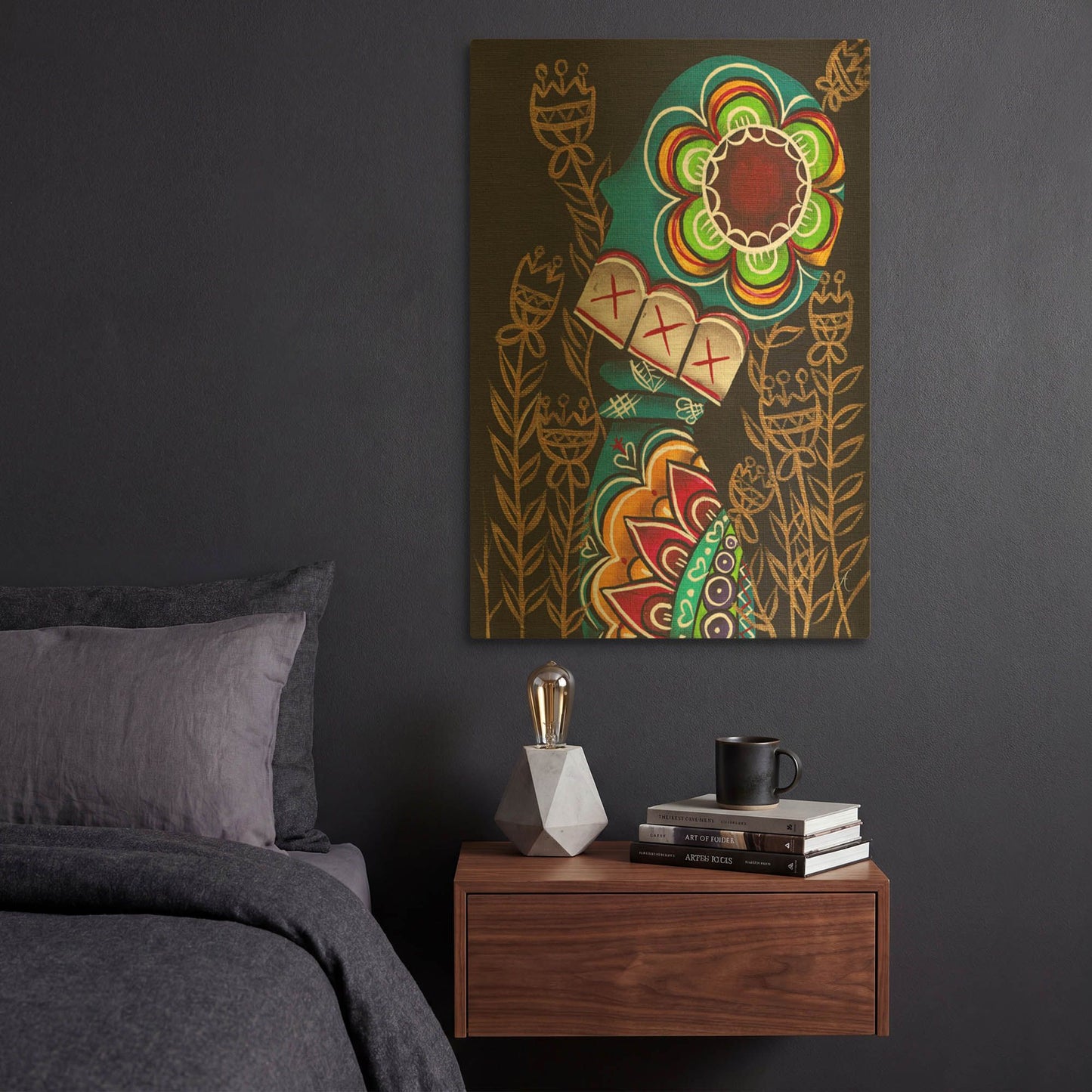 'Relieved' By Abril Andrade Gold Metal Wall Art