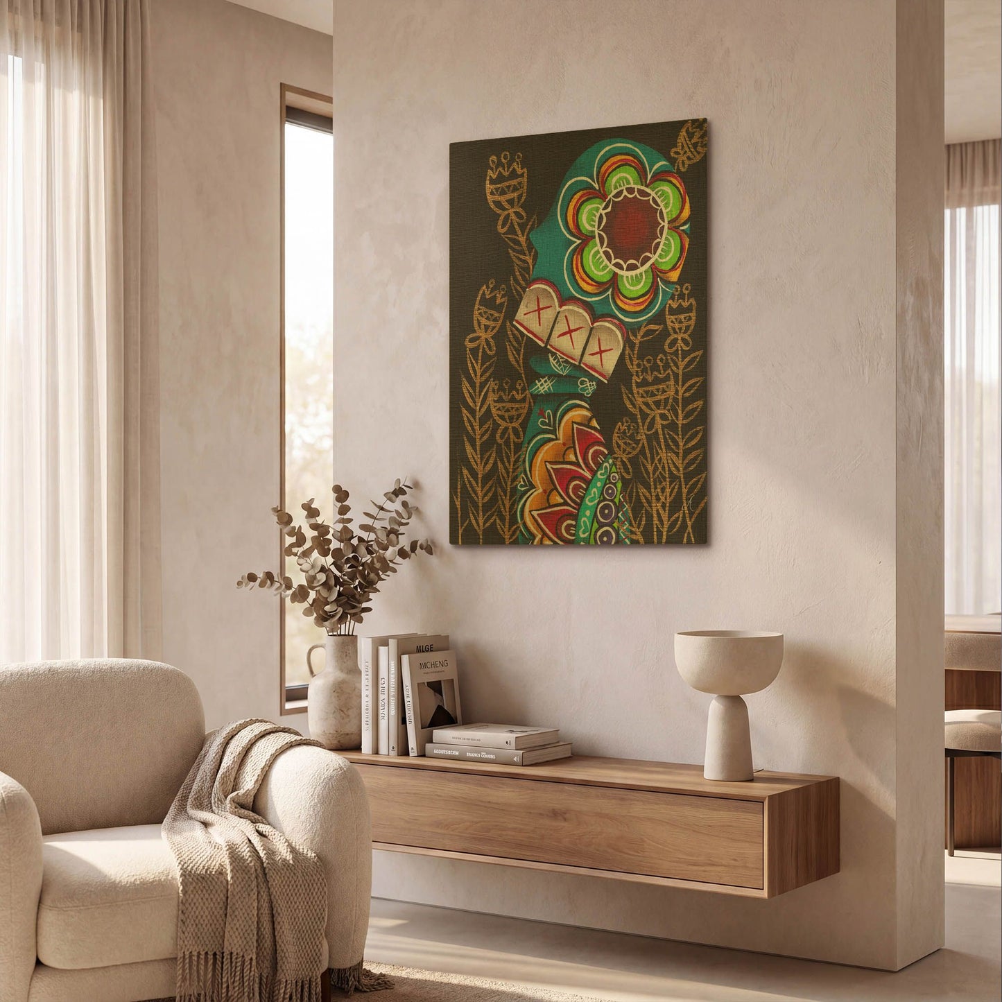 'Relieved' By Abril Andrade Gold Metal Wall Art