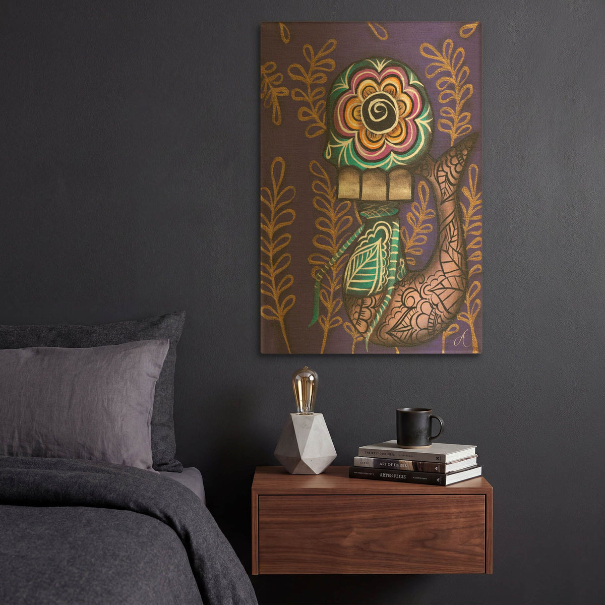 'Still Swimming' By Abril Andrade Gold Metal Wall Art
