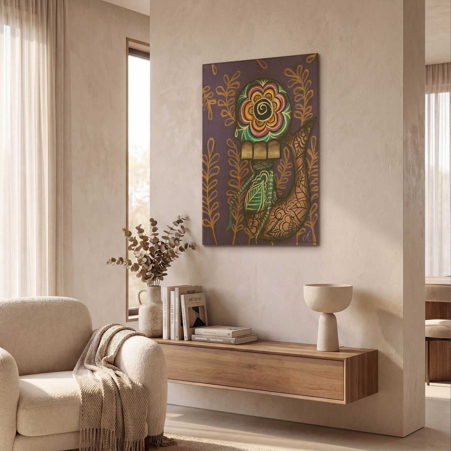 'Still Swimming' By Abril Andrade Gold Metal Wall Art