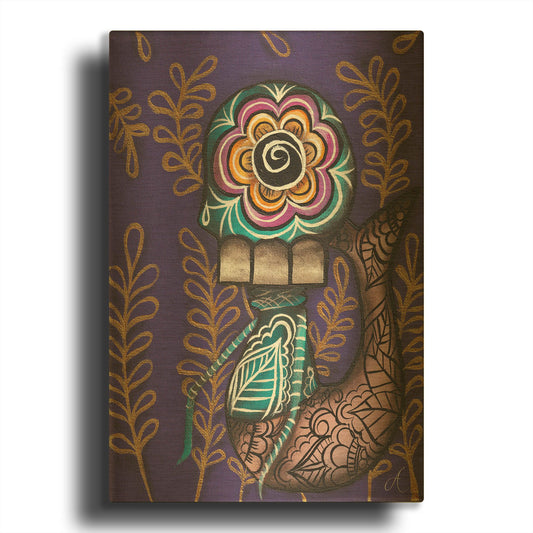 'Still Swimming' By Abril Andrade Gold Metal Wall Art