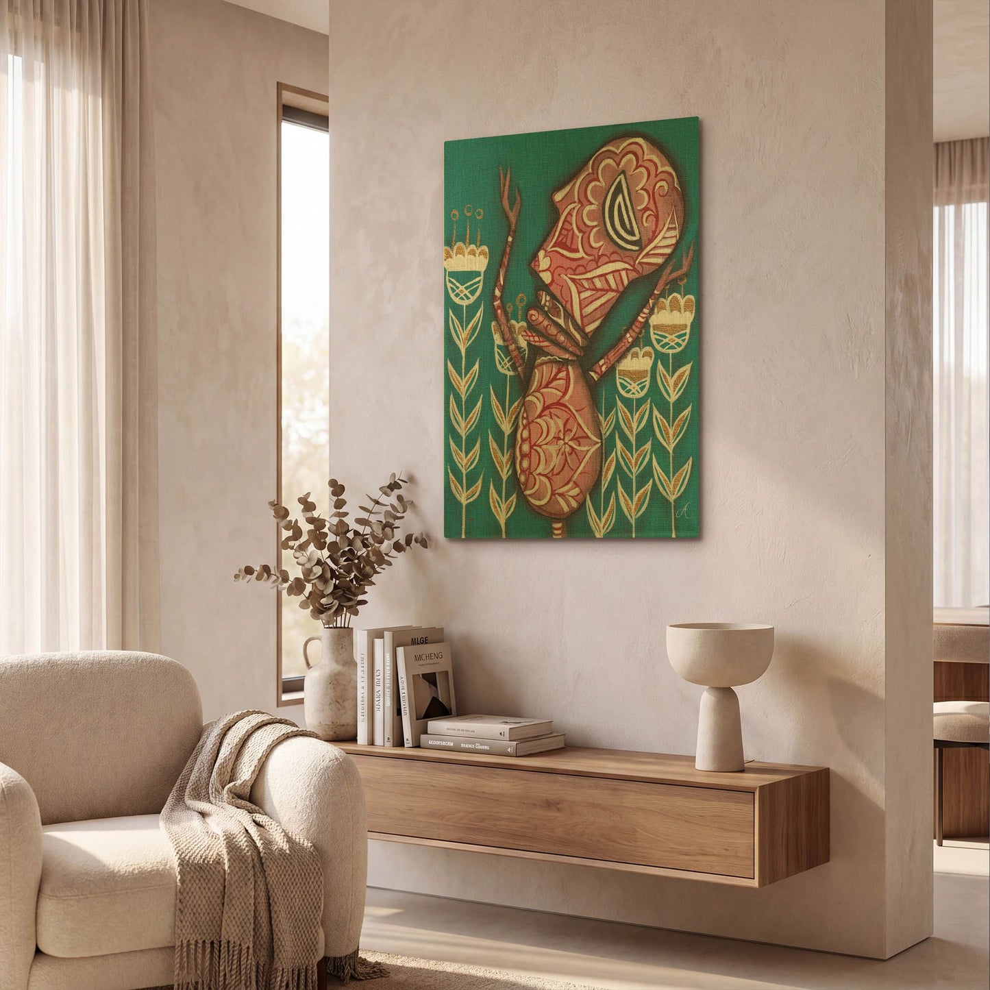'Uplift' By Abril Andrade Gold Metal Wall Art