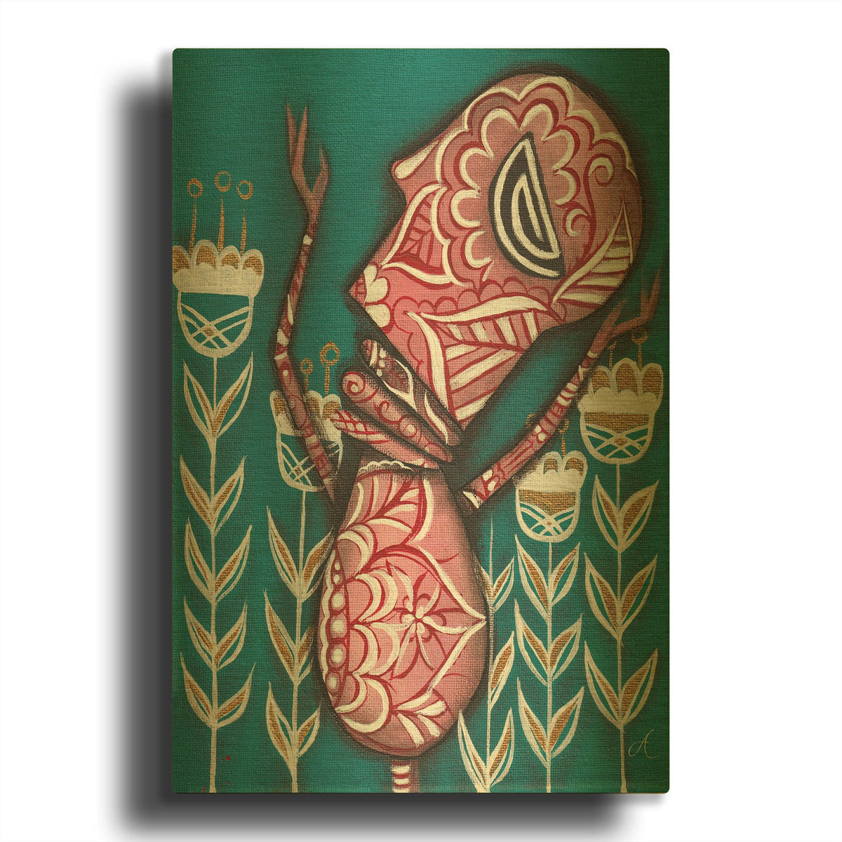 'Uplift' By Abril Andrade Gold Metal Wall Art