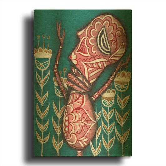 'Uplift' By Abril Andrade Gold Metal Wall Art