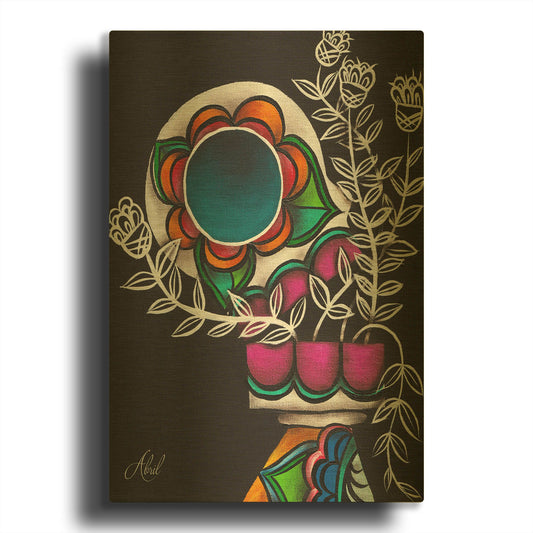 'Utopia' By Abril Andrade Gold Metal Wall Art