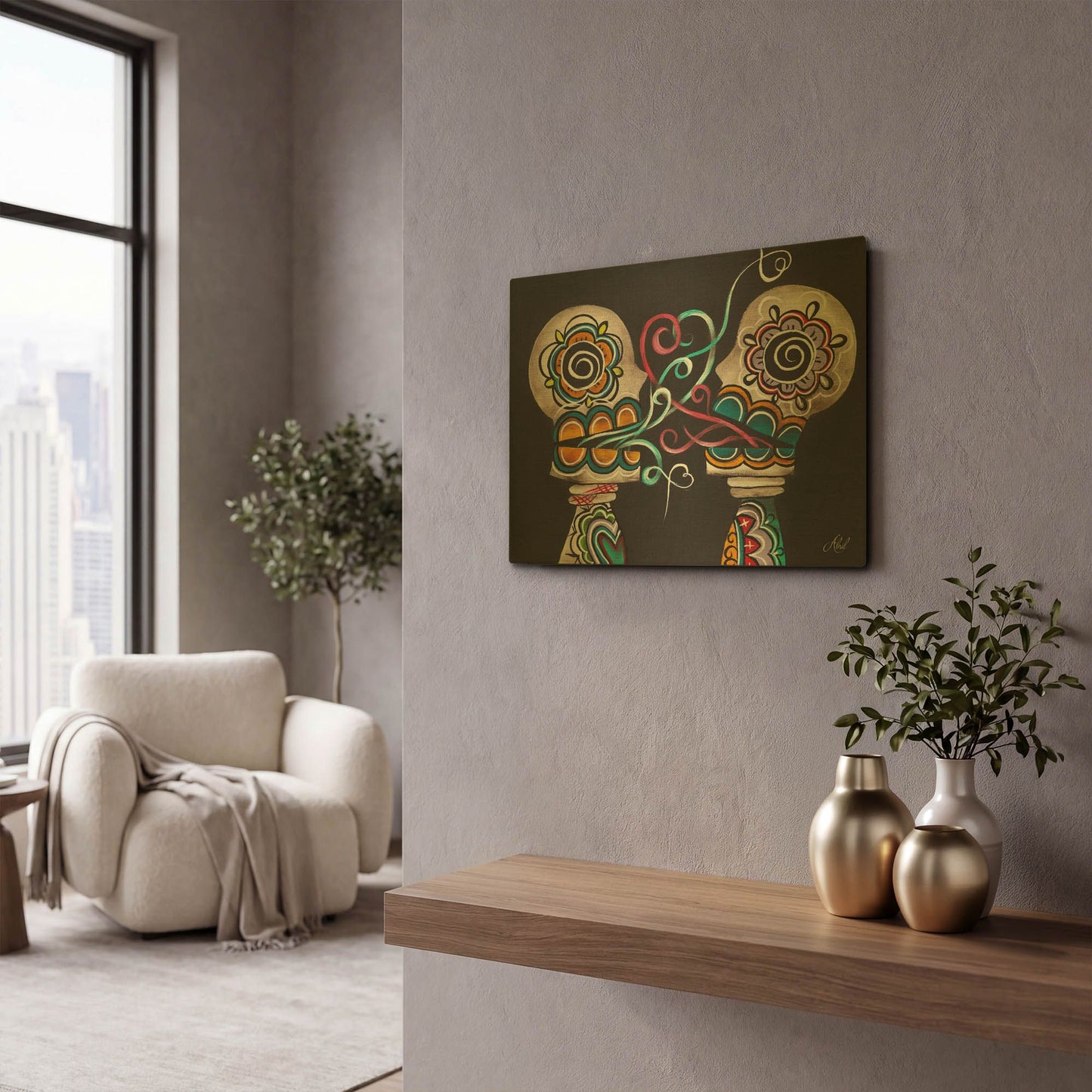 'You Are My Damnation' By Abril Andrade Gold Metal Wall Art
