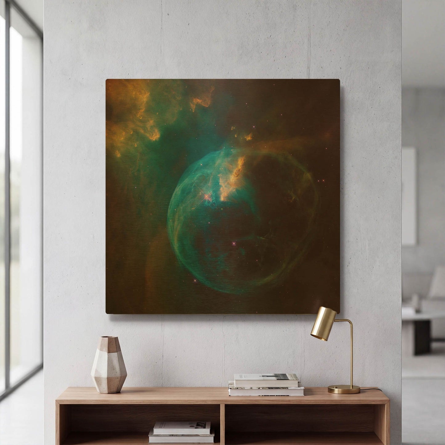 'Bubble Nebula' By NASA Space Photos Gold Metal Wall Art