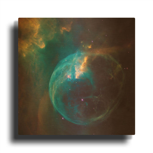 'Bubble Nebula' By NASA Space Photos Gold Metal Wall Art
