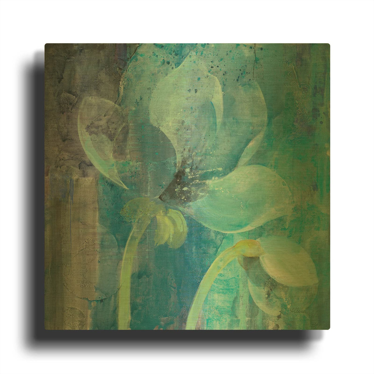 'Moonlight Garden' By Albena Hristova Gold Metal Wall Art