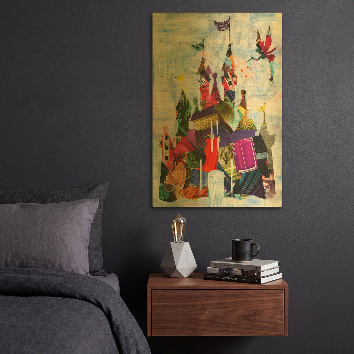 'Castle' By Artpoptart Gold Metal Wall Art
