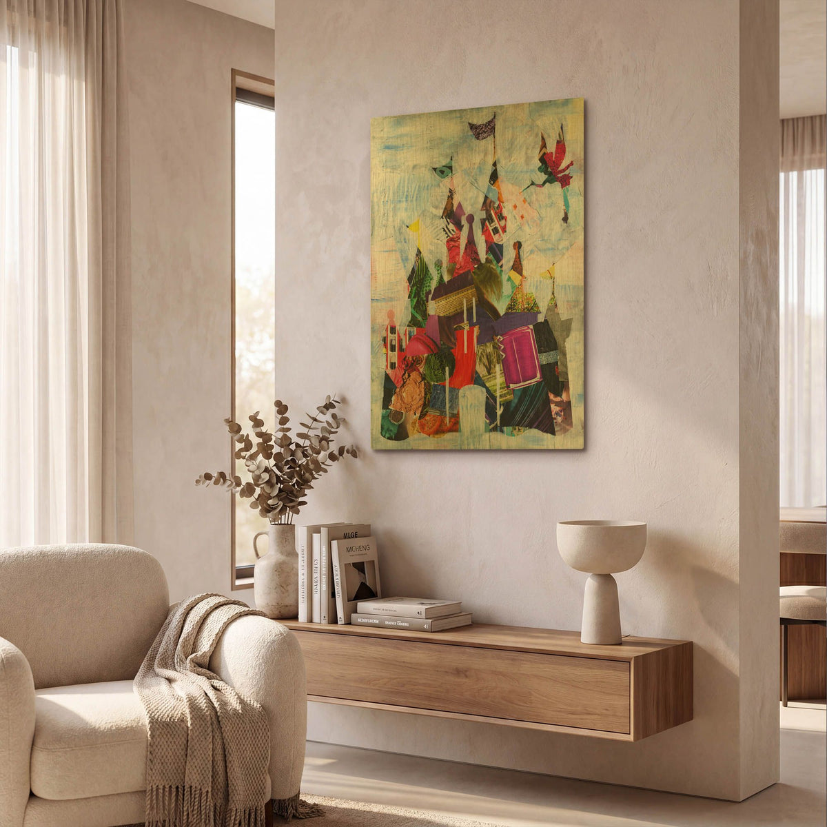 'Castle' By Artpoptart Gold Metal Wall Art