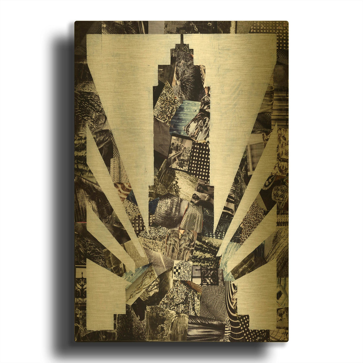 'Empire State' By Artpoptart Gold Metal Wall Art