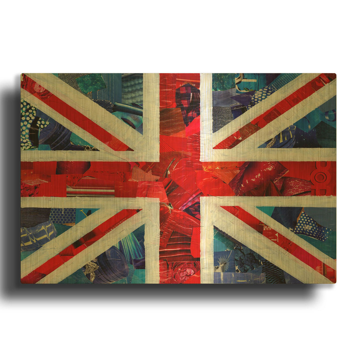 'Union Jack' By Artpoptart Gold Metal Wall Art