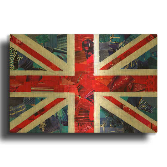 'Union Jack' By Artpoptart Gold Metal Wall Art