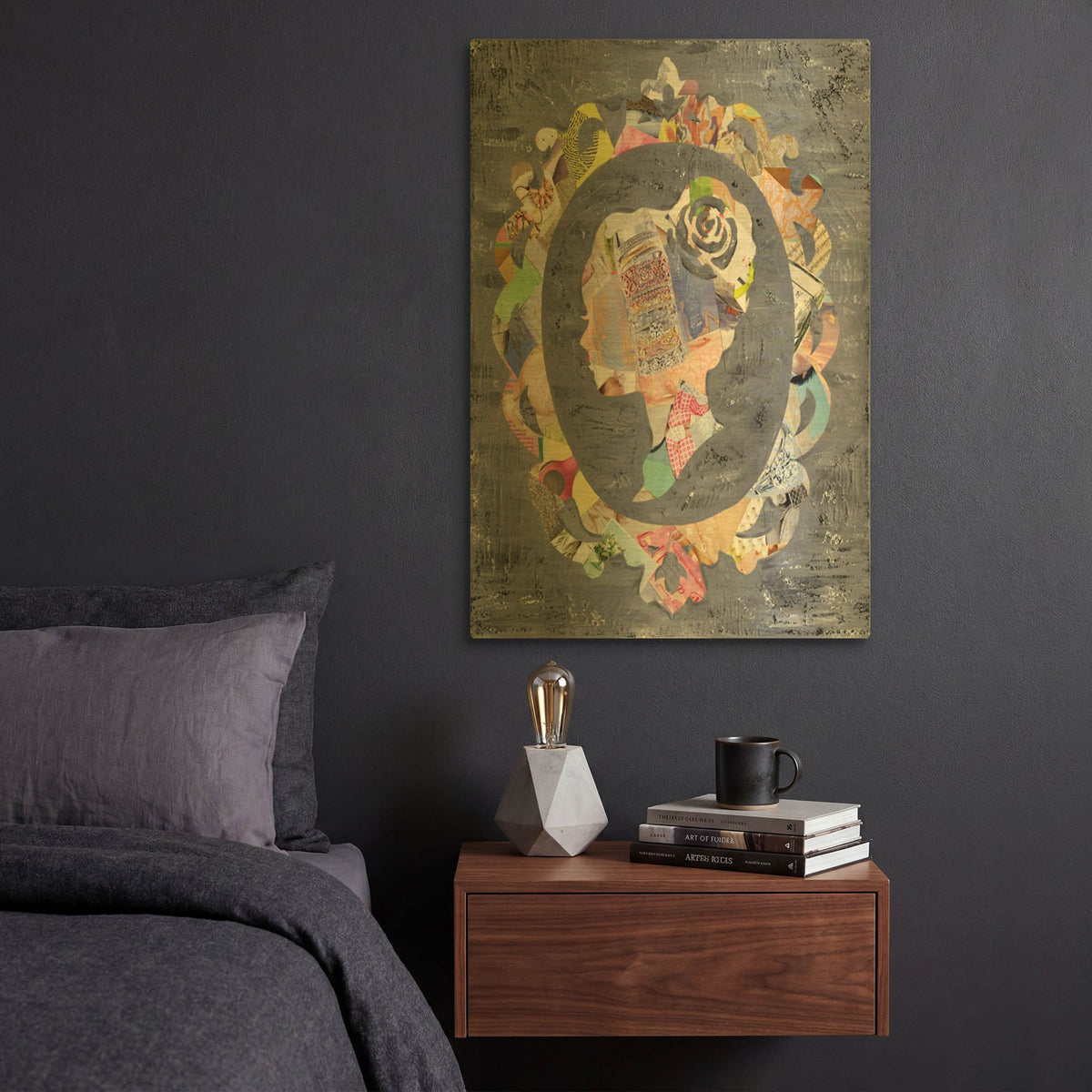 'Victorian' By Artpoptart Gold Metal Wall Art
