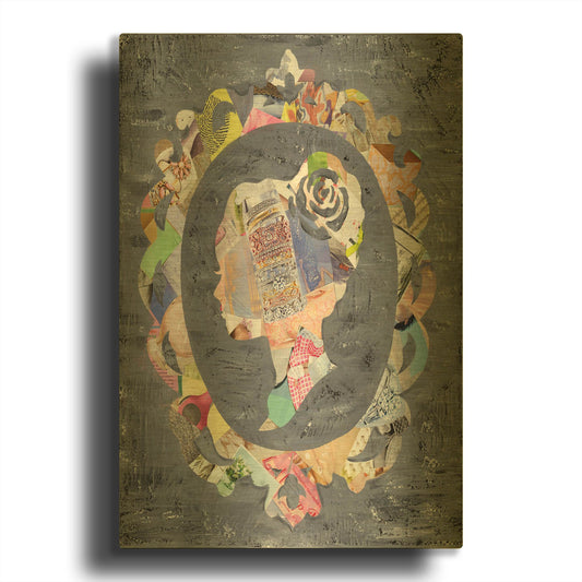 'Victorian' By Artpoptart Gold Metal Wall Art