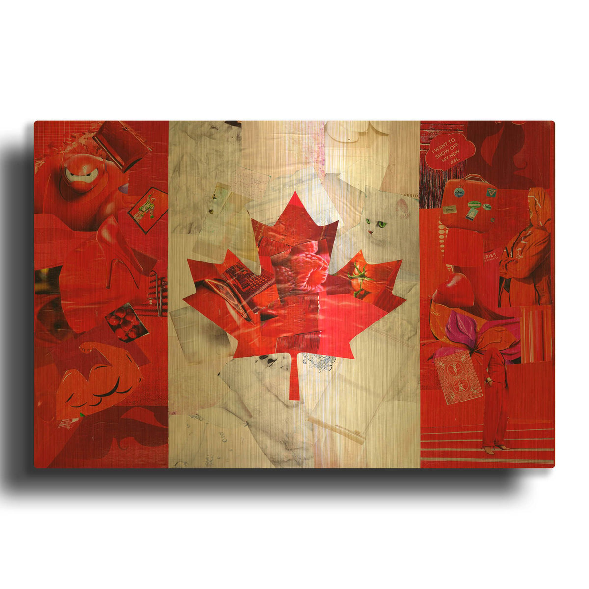 'Canada' By Artpoptart Gold Metal Wall Art