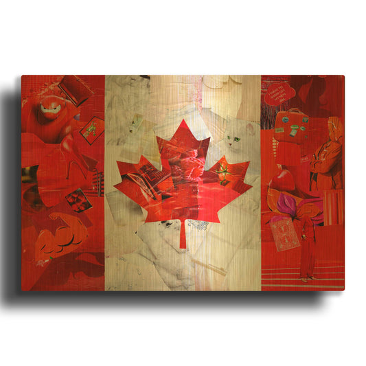 'Canada' By Artpoptart Gold Metal Wall Art