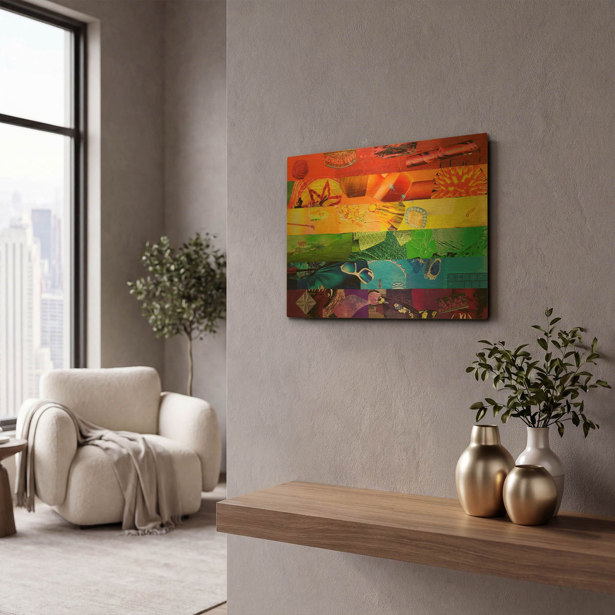 'Gay' By Artpoptart Gold Metal Wall Art
