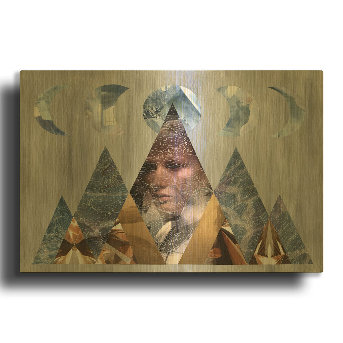 'Healing 2' By Artpoptart Gold Metal Wall Art