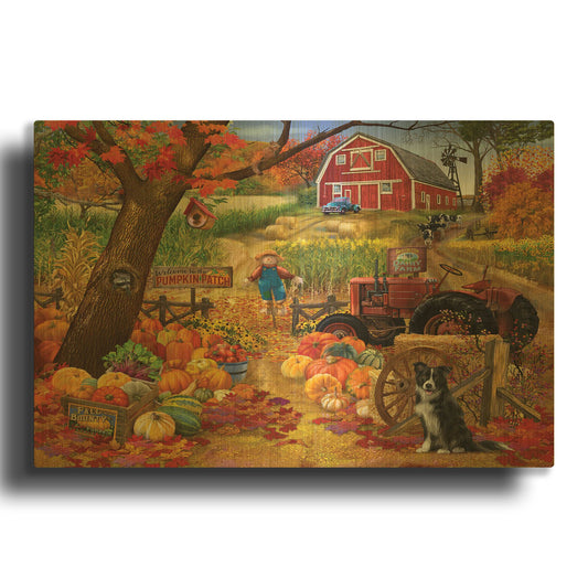 'Fall Bounty' By Bigelow Illustrations Gold Metal Wall Art